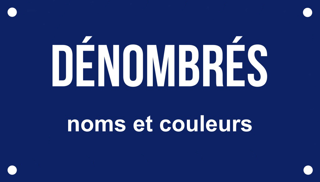 Dénombrés noms et couleurs