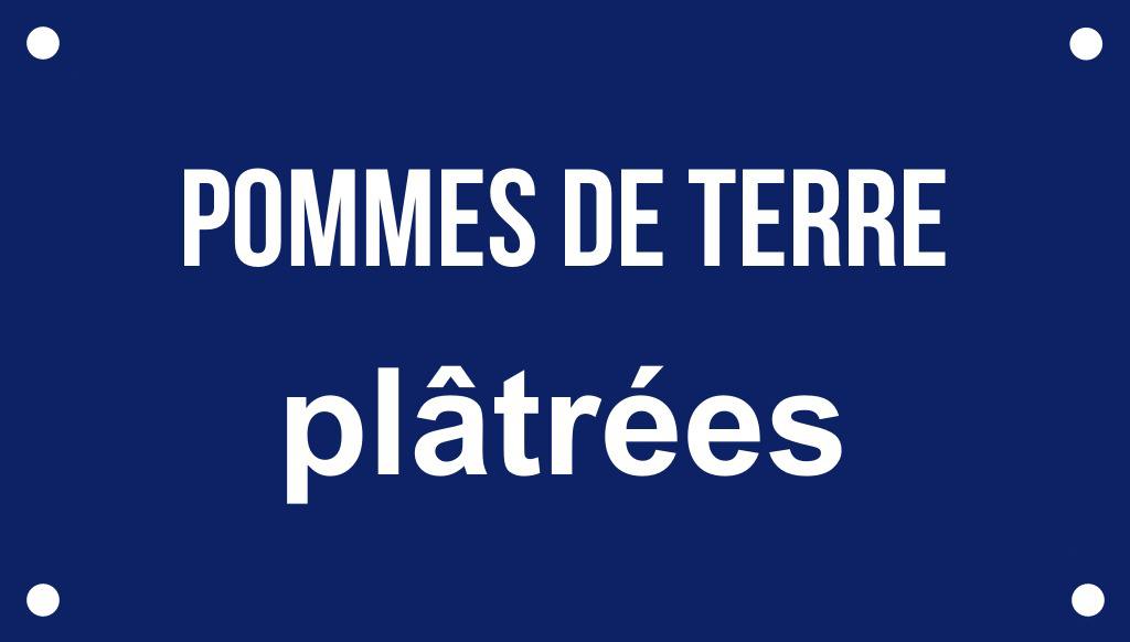 Pommes de terre plâtrées